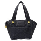 Loewe Tote Repeat Canvas Leather Black Navy Ationcan Be