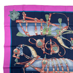 Hermes Carre 90 Scarf 100% Silk Harnais de Cour Court Horse Tackle Purple Box — view 3