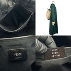 Fendi Backpack 7 Vz057 Canvas Leather Beige Black Going Out — view 7