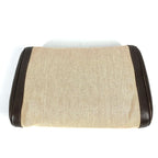 Hermes Clutch Bag Equi Leather Canvas Beige — view 2