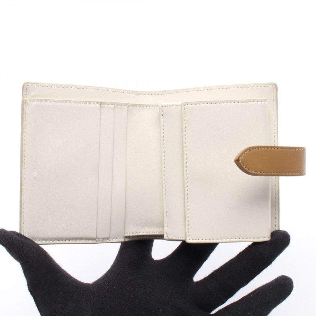 Celine Bifold Wallet Small Strap White Leather — view 3