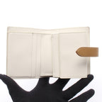 Celine Bifold Wallet Small Strap White Leather — view 3