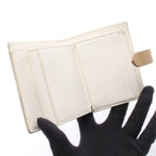 Celine Bifold Wallet Small Strap White Leather — view 4