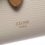 Celine Bifold Wallet Small Strap White Leather — view 6