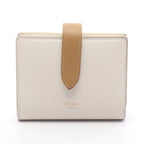 Celine Bifold Wallet Small Strap White Leather