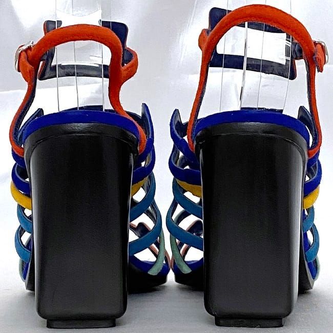 Hermes Sandals Navy Multicolor — view 7