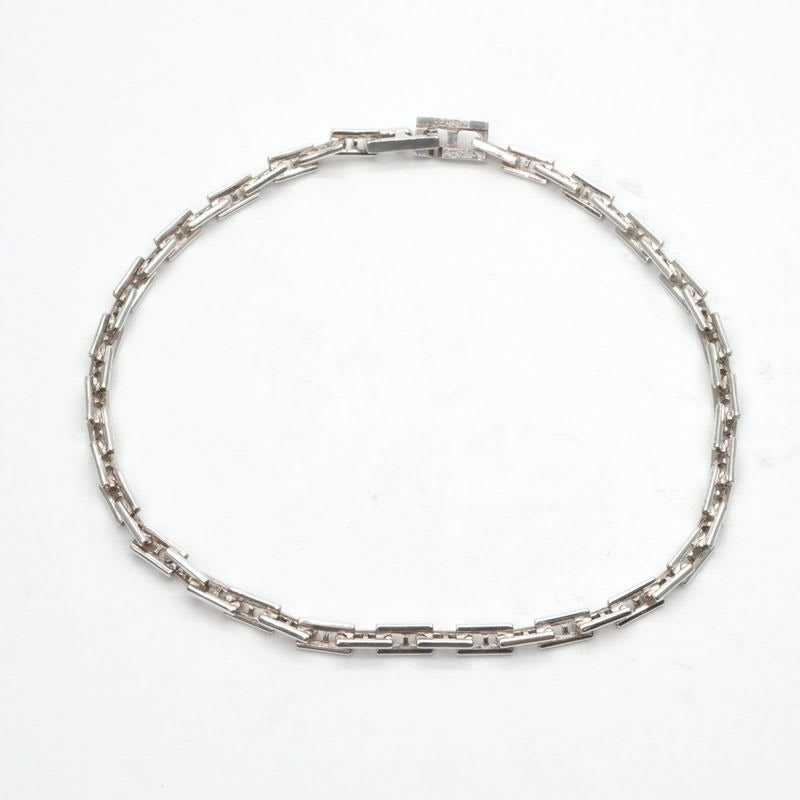 Hermes Bracelet Bangle Cuff Silver Cles PM Hera 18