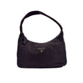Prada Nylon Brown Handbag Silver