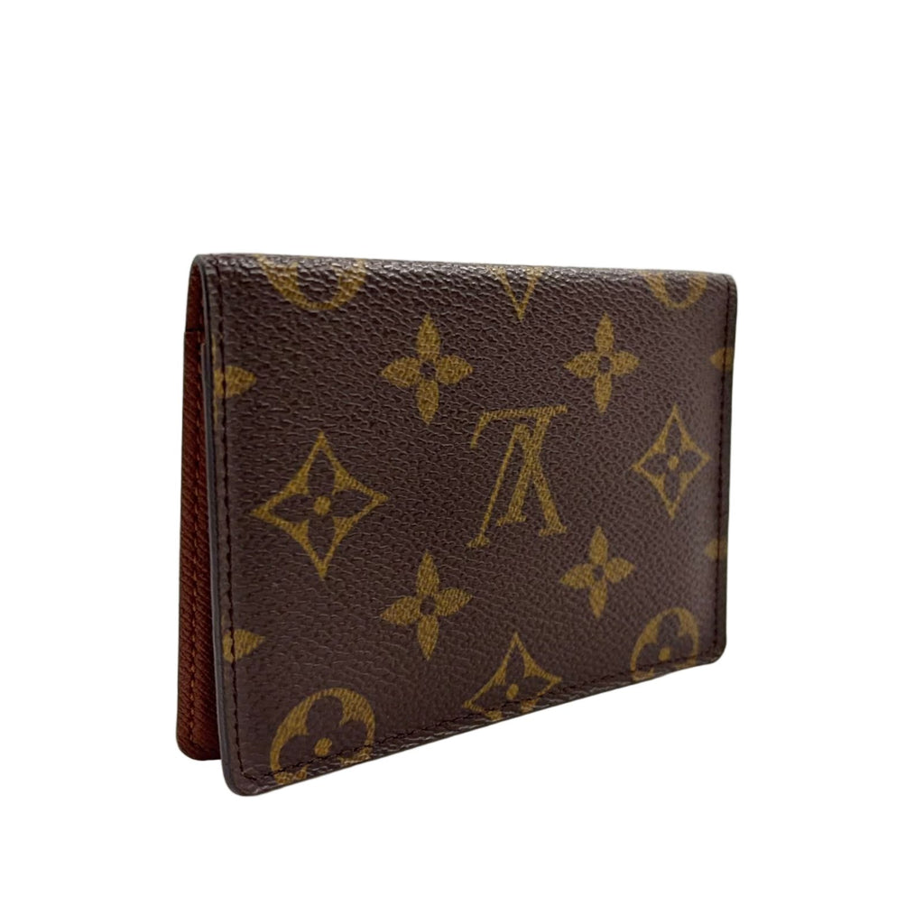 Louis Vuitton Porto 2 Cult Vertical Monogram Leather Brown Card Case — view 2
