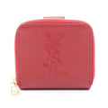 Saint Laurent Yves Bifold Wallet YSL Logo Red Leather