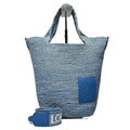 Loewe Slit Mini Raffia Basket Shoulder