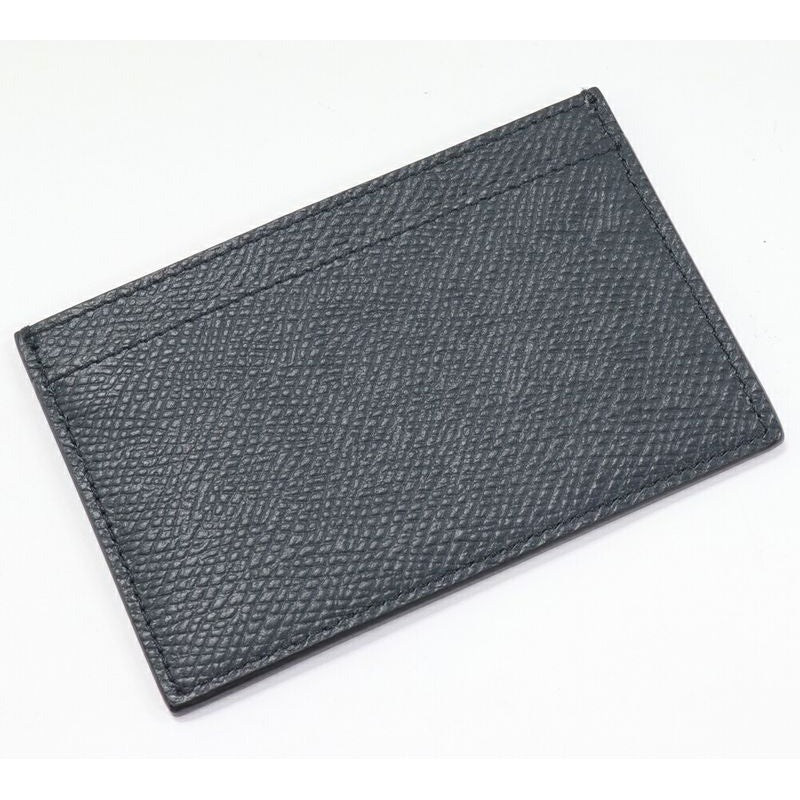 Celine Card Case Pass Holder Grained Calf Leather Navy — view 2
