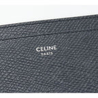 Celine Card Case Pass Holder Grained Calf Leather Navy — view 4