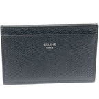 Celine Card Case Pass Holder Grained Calf Leather Navy