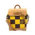 Louis Vuitton Shoulder Bag Nano Steamer Damier Pop Canvas Yellow Brown