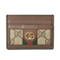 Gucci Card Case Business Holder Beige Brown 96 iwg 8745