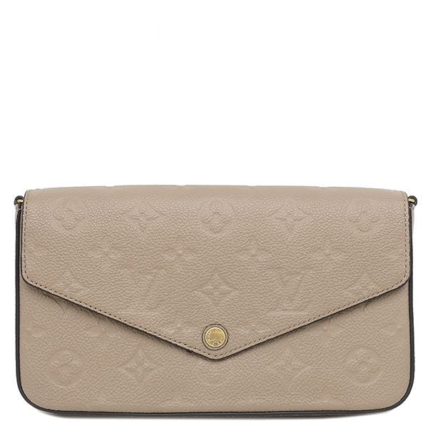 Louis Vuitton Chain Wallet Pochette Felicie Monogram Empreinte Tourterelle Gold