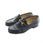 Gucci Loafer Moccasin Leather Horsebit Gold Hardware Logo 35