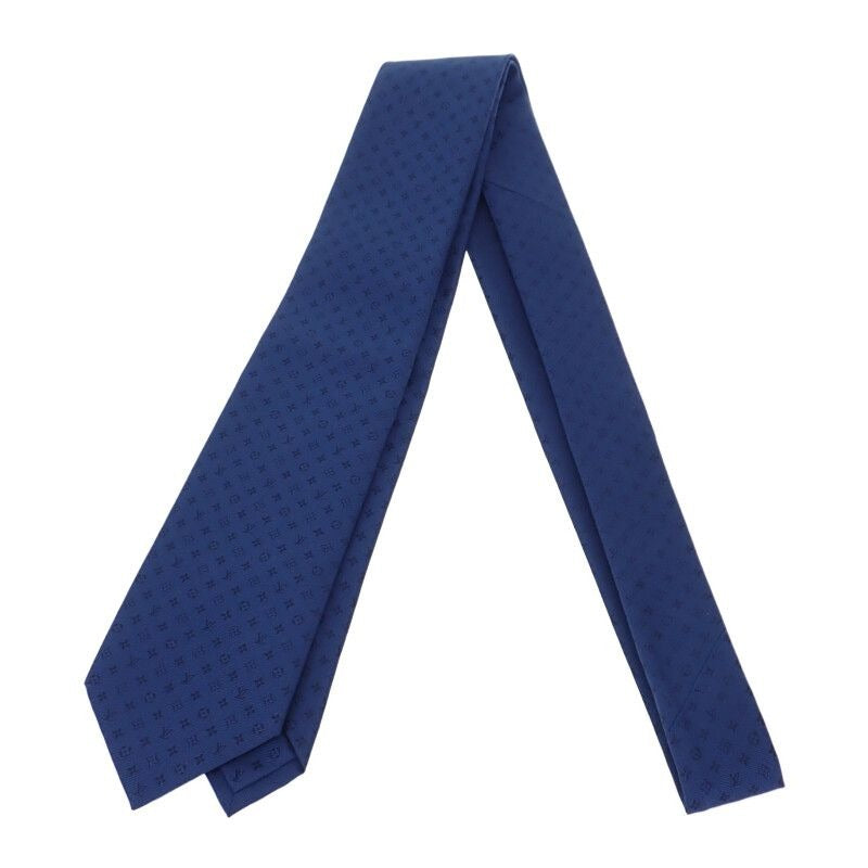Louis Vuitton Neo Monogrammiss Ime Necktie Silk Navy