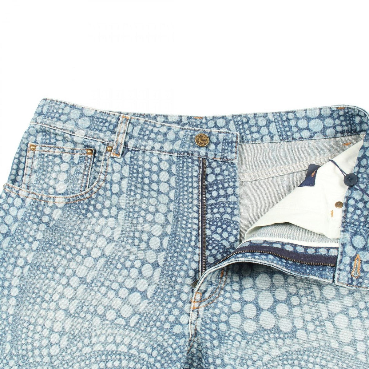 Louis Vuitton Denim Pants LV YK Over Pumpkin Cotton Yayoi Kusama — view 6