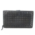Bottega Veneta Long Wallet Middle Bifold Intrecciato Leather Coin Purse