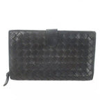 Bottega Veneta Long Wallet Middle Bifold Intrecciato Leather Coin Purse