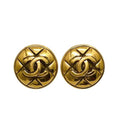 Chanel Earrings Gold Coco Mark Vintage GP