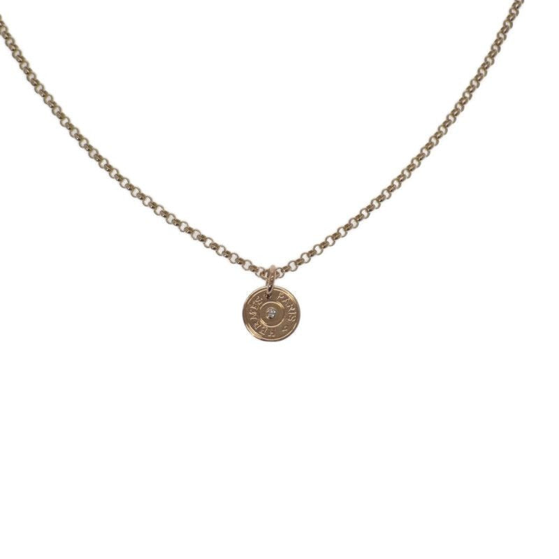 Hermes Gambard Crude Sel Exlibris B 00 Necklace 18K Pink