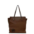 Gucci Tote Brown Interlocking Leather Logo Gray
