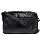 Gucci GG Crystal Leather Black Shoulder Bag 0458