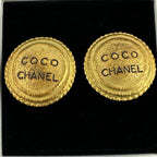 Chanel Vintage Large Earrings Circle — view 3