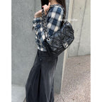 Chanel CC Logo Ultra Stitch Chain Shoulder Bag Black Leather Vintage — view 2