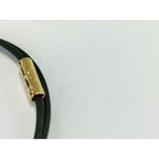 Louis Vuitton Bracelet LV Padlock Gold Black Leather Metal — view 9