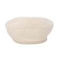 Hermes Gabrielle Beret Denim Leather Trim Series Button Hat 57 cm Ivory Handbag