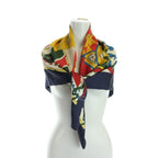 Gucci Large Scarf Shawl Logo All Over Pattern Multicolor