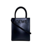 Loewe 2-Way Standard Tote Black Crossbody Calf Leather