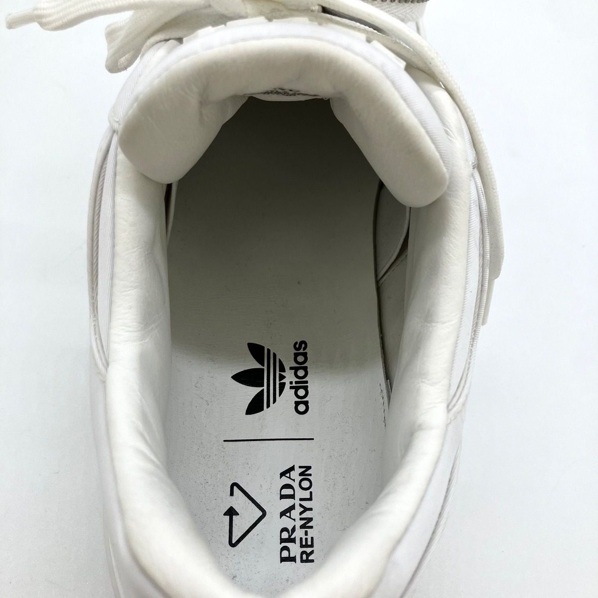 Prada 742 Re-Nylon Adidas Forum Low White Management Tkt Sneaker — view 5