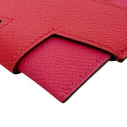 Hermes Card Case Red Pink Rouge Coup Rose Extreme — view 5