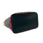Saint Laurent Yves YSL Logo Cutout Leather Handbag Black Red — view 7