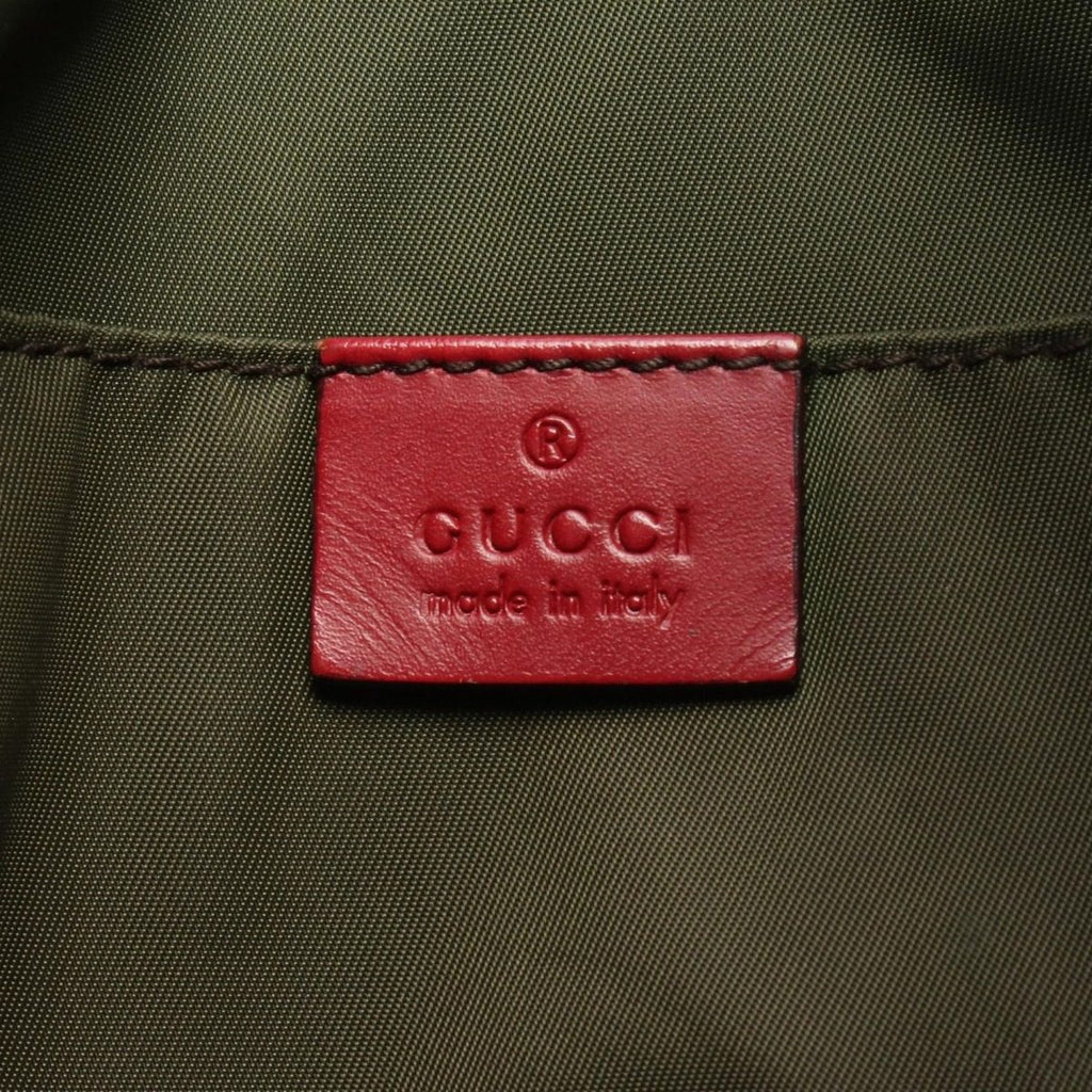 Gucci Tote GG Crystal Beige Red Canvas Leather — view 4