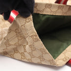 Gucci Tote GG Crystal Beige Red Canvas Leather — view 9
