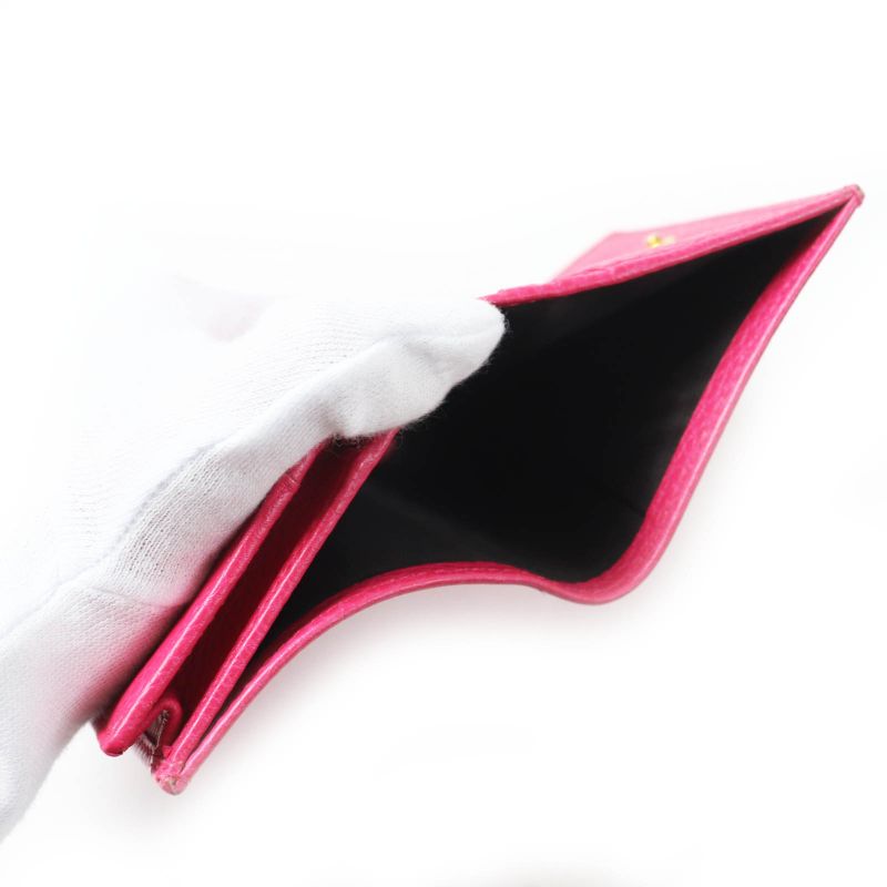 Gucci GG Marmont Leather Mini Wallet Bifold Shocking Pink — view 7