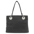Gucci Tote Bag GG Canvas Black Silver