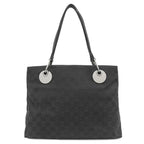 Gucci Tote Bag GG Canvas Black Silver