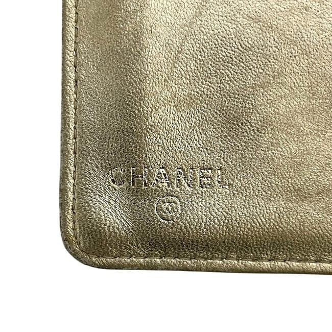 Chanel Bifold Long Wallet Gold Icon Symbol Charm — view 3