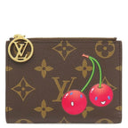 Louis Vuitton Bifold Wallet LV TM Portefeuille Lisa Monogram Canvas Cherry Gold