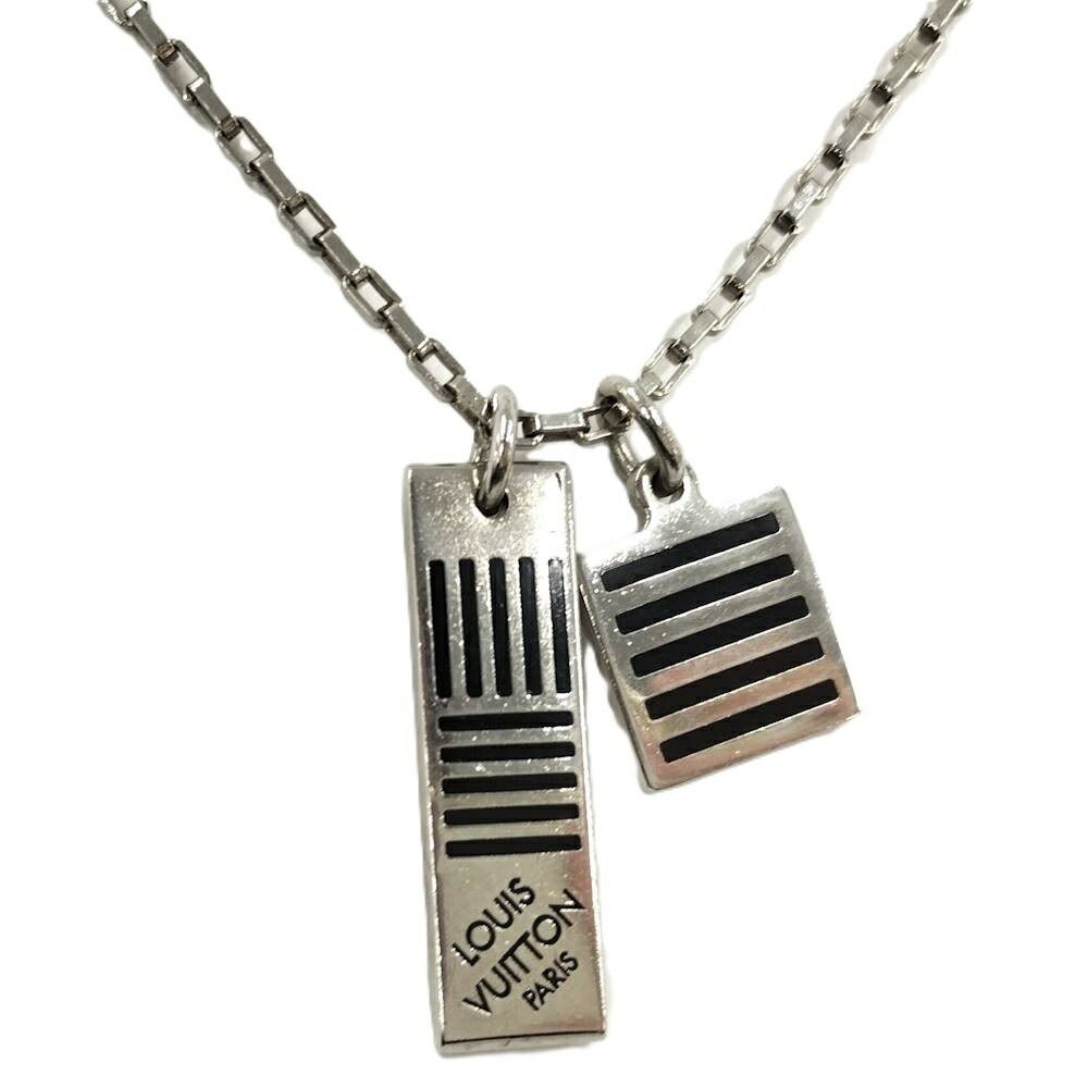 Louis Vuitton Collier Damier Colors Necklace Plated Silver
