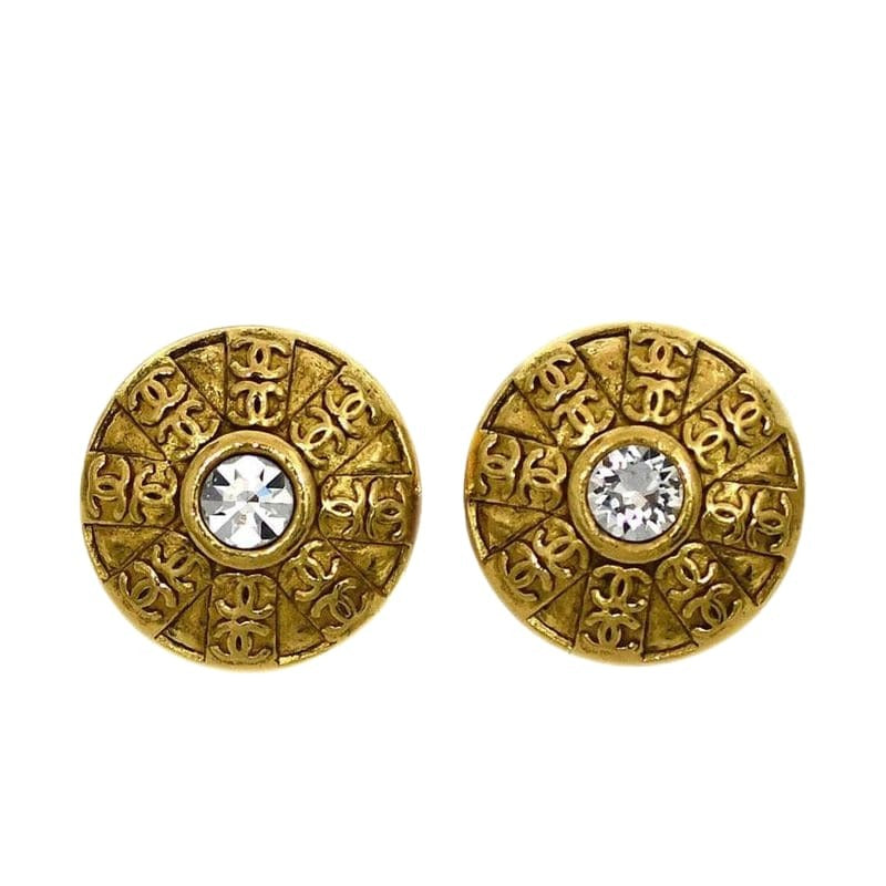 Chanel Earrings Gold Coco Mark GP — view 2