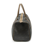 Dior Vintage Small Travel Boston Dark Gray Brown Honeycomb Canvas Shoulder Bag — view 3