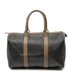 Dior Vintage Small Travel Boston Dark Gray Brown Honeycomb Canvas Shoulder Bag — view 5